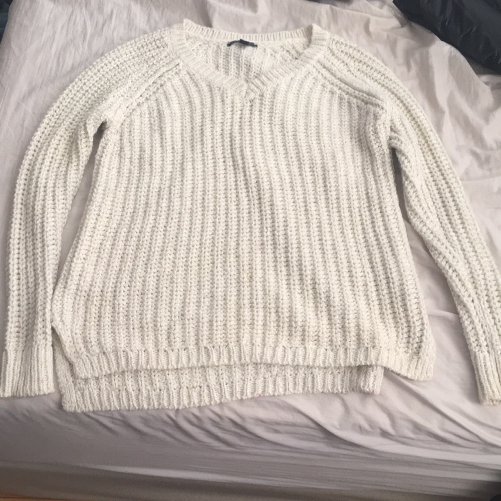 american eagle xs sweater white